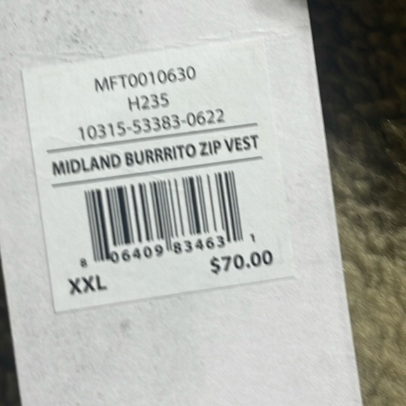 NWT Hurley midland burrito zip vest XXL - Picture 7 of 10